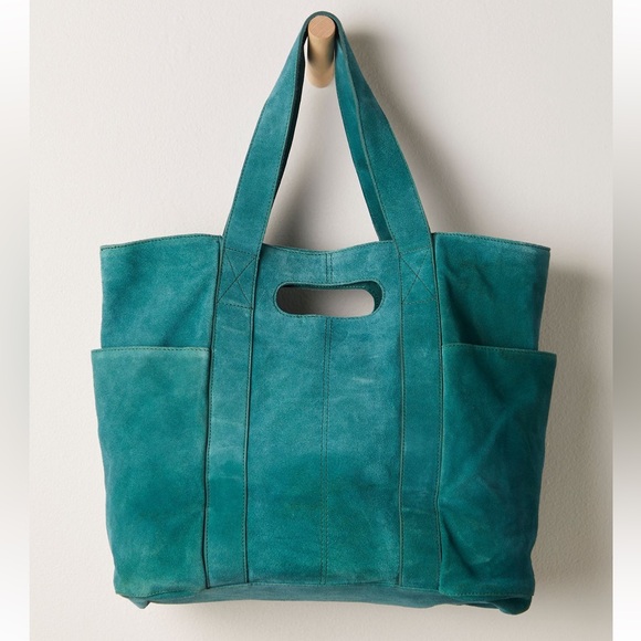 Free People Suede Caravan Tote in Pine - Picture 2 of 7
